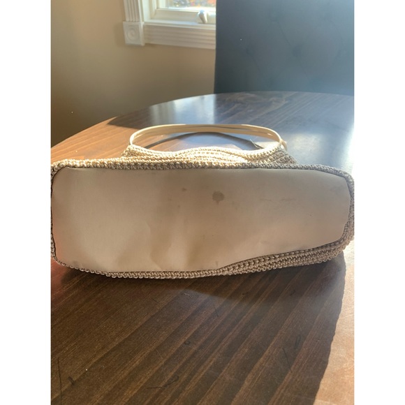 Knit Tan Palm Tree Shoulder Bag Purse - Picture 5 of 5